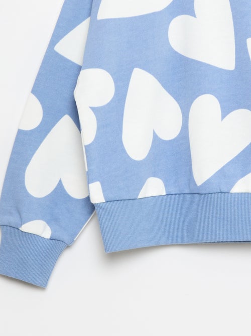 Patterned Sweatshirt with Round Neck - Kiabi Patterned Sweatshirt with Round Neck - Kiabi
