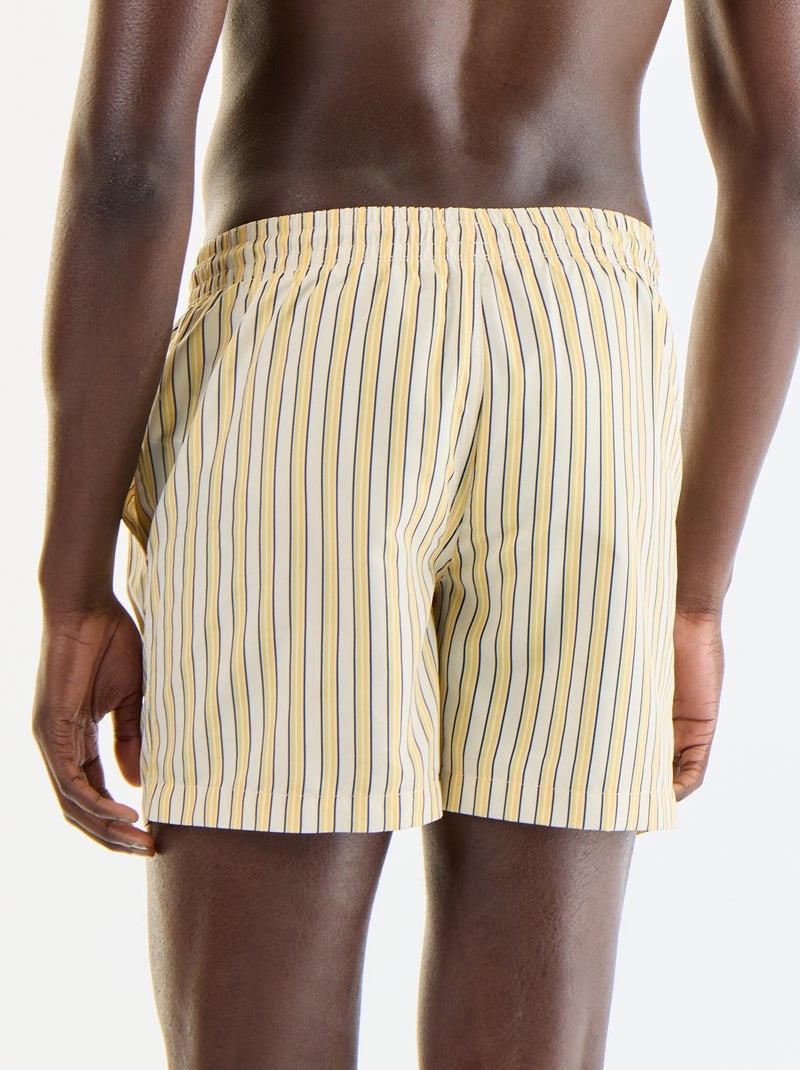 Patterned Swim Bermudas Yellow - Kiabi