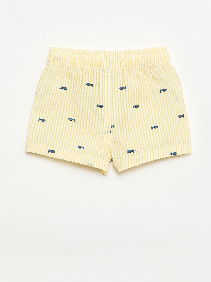 Patterned swim shorts Yellow - Kiabi