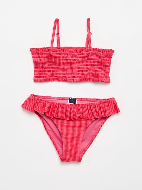Patterned Swimsuit with Ruffles - 2 Piece - Kiabi