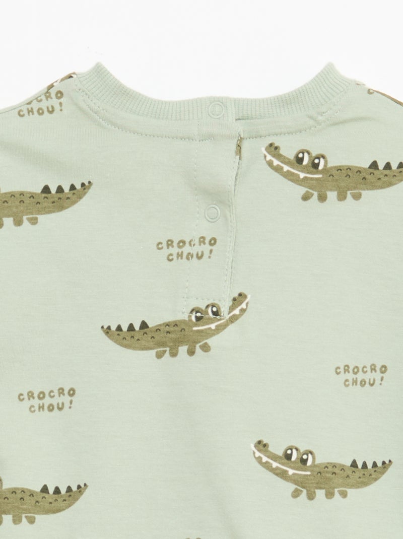 Patterned T-shirt + Shorts Set - 2 pieces Green - Kiabi