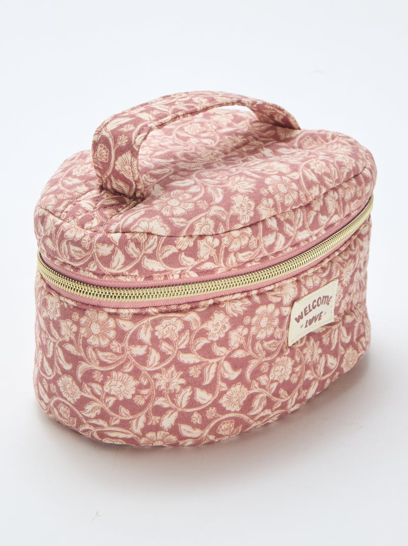 Patterned Vanity Case Pink - Kiabi
