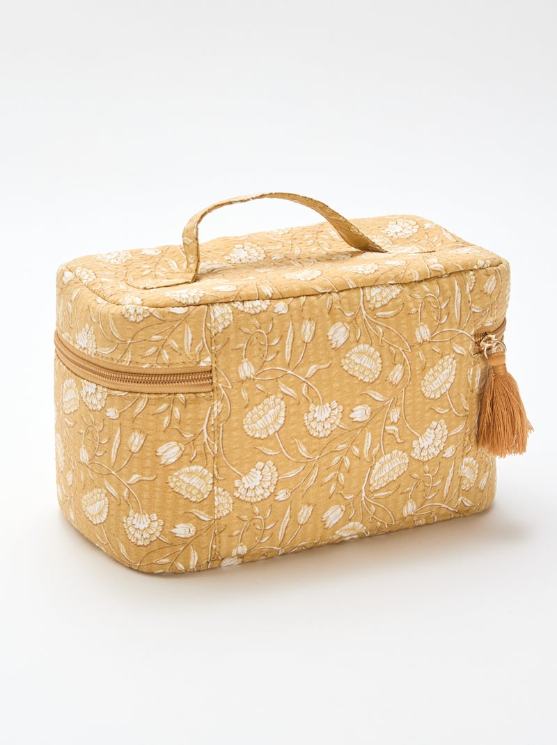 Patterned Vanity Case Yellow - Kiabi