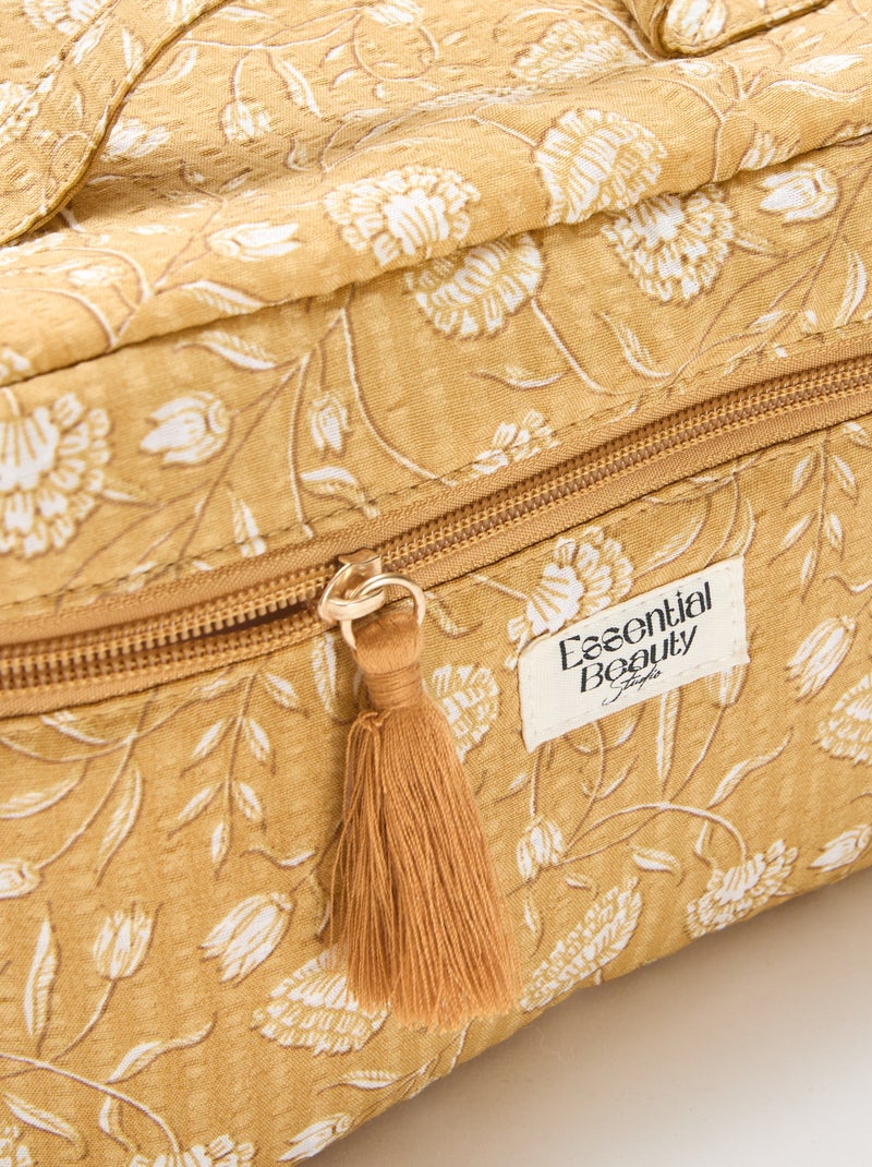 Patterned Vanity Case Yellow - Kiabi