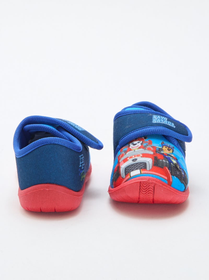 "Paw Patrol" hook-and-loop slippers Blue - Kiabi