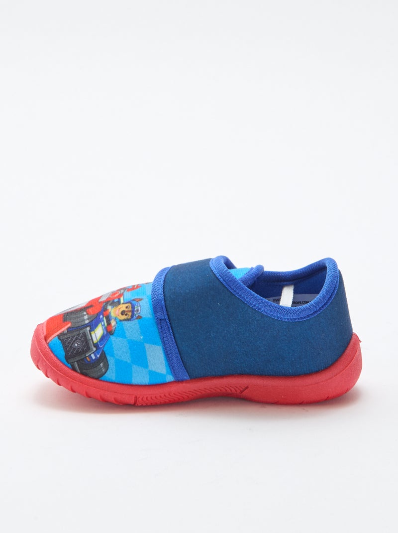 "Paw Patrol" hook-and-loop slippers Blue - Kiabi