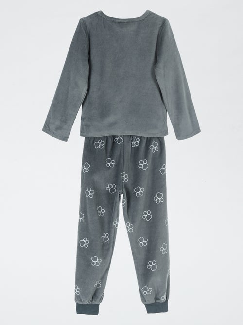 "Paw Patrol" Long-Sleeve T-Shirt and Velvet Pants Pajama Set - 2-Piece - Kiabi