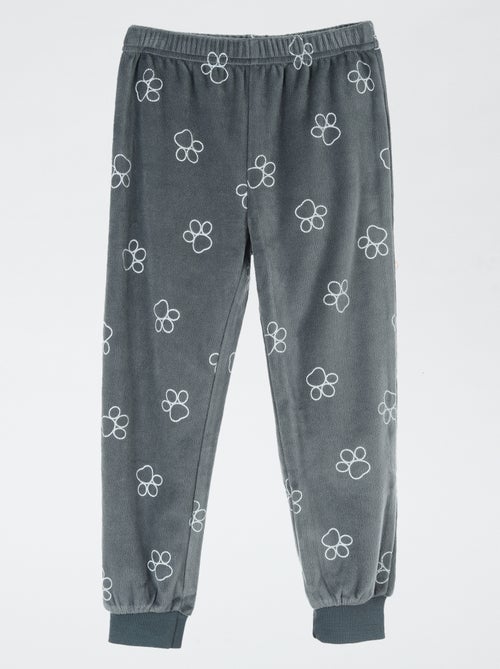 "Paw Patrol" Long-Sleeve T-Shirt and Velvet Pants Pajama Set - 2-Piece - Kiabi