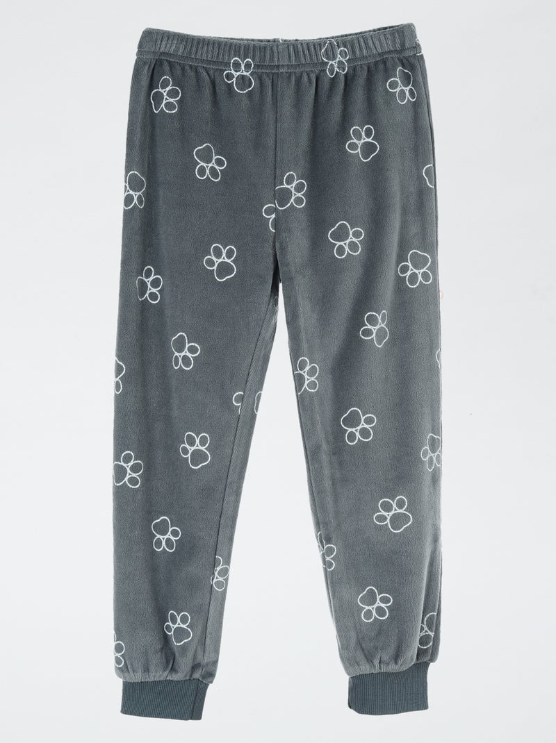 "Paw Patrol" Long-Sleeve T-Shirt and Velvet Pants Pajama Set - 2-Piece Green - Kiabi
