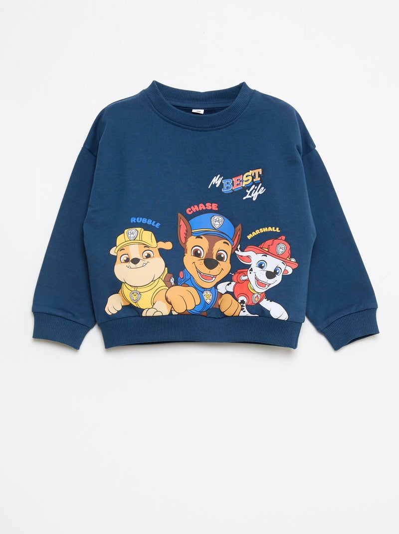 Paw Patrol Printed Top + Cotton Bermuda Set Blue - Kiabi