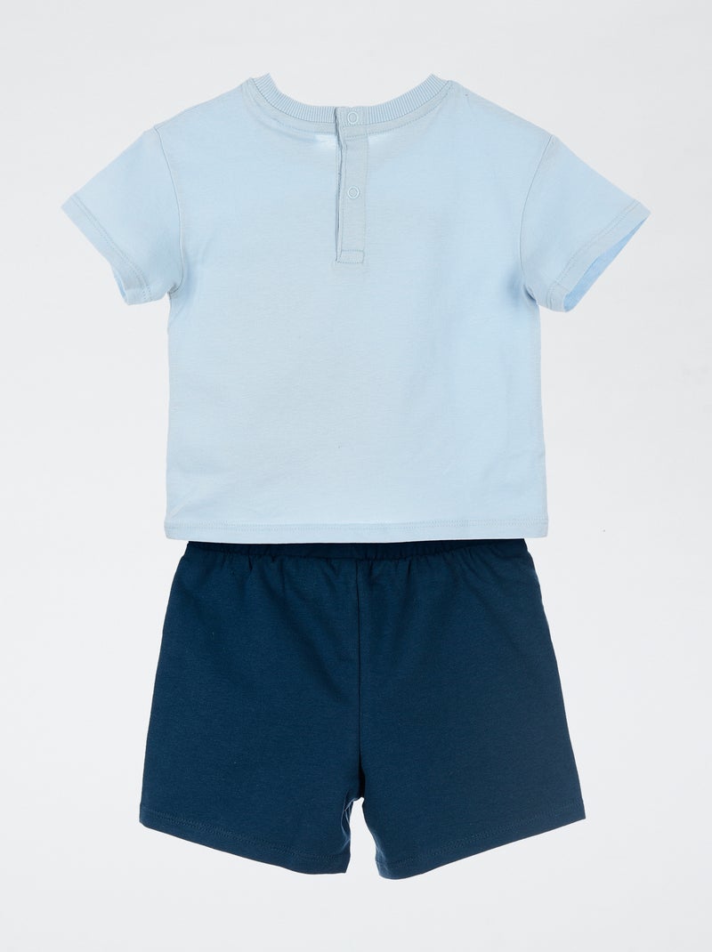 "Paw Patrol" Shorts + T-shirt Set - 2 Pieces Blue - Kiabi
