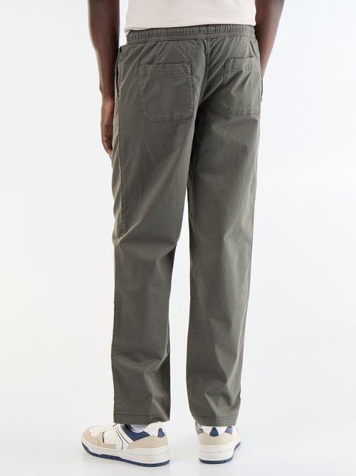 Peach-skin effect trousers - Kiabi