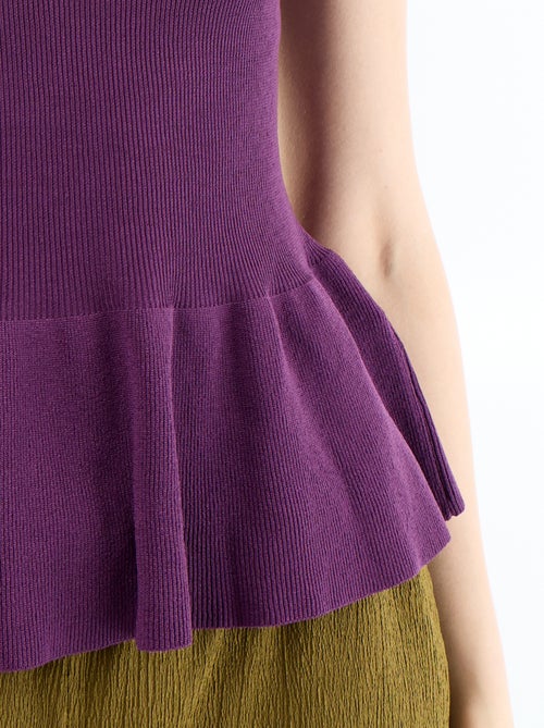 Peplum-Trägertop aus Rippstrick - Kiabi