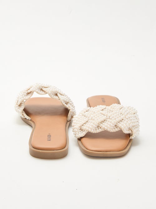Perlenbesetzte geflochtene Sandalen - Kiabi