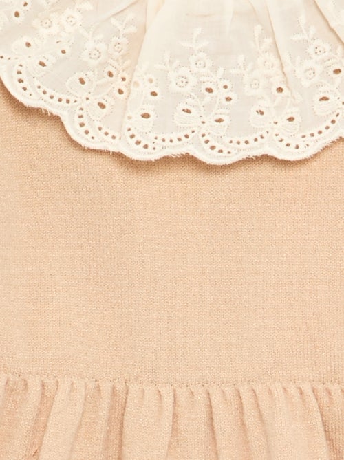 Peter Pan collar dress + tights - Kiabi
