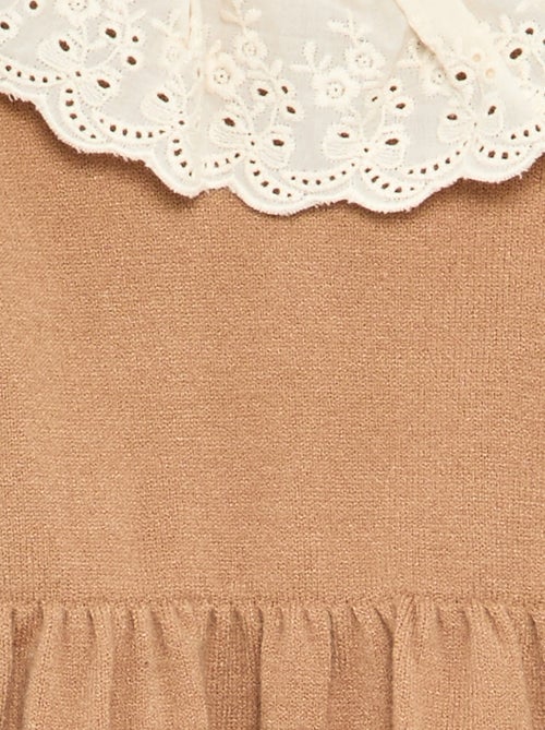 Peter Pan collar dress + tights - Kiabi