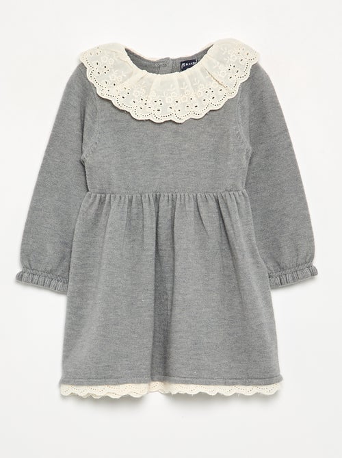Peter Pan collar dress + tights - Kiabi