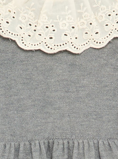 Peter Pan collar dress + tights - Kiabi