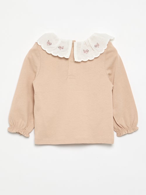 Peter Pan Collar T-shirt - Kiabi