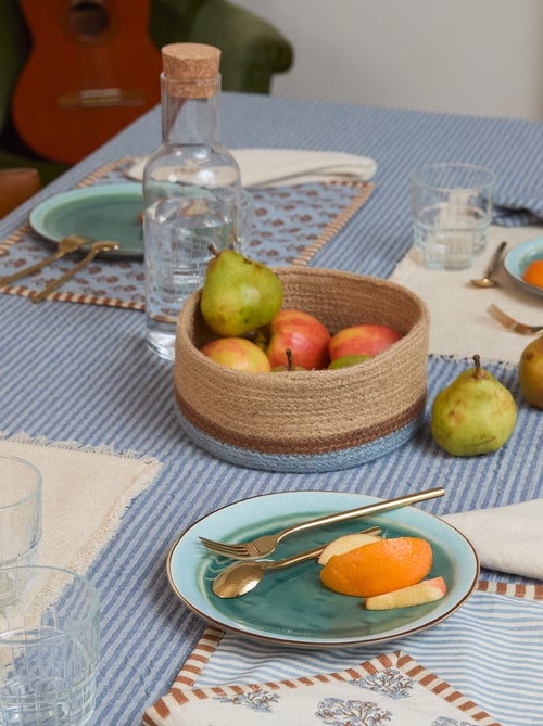 Petit panier de rangement en jute - Kiabi
