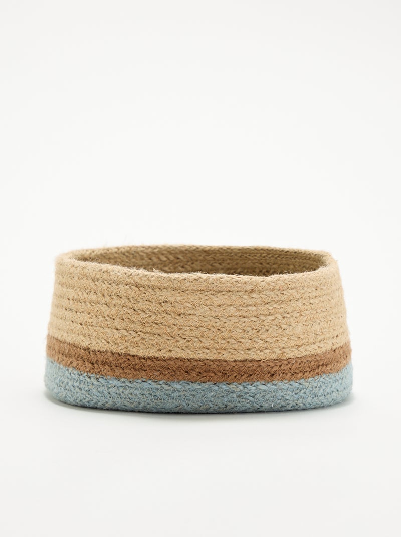 Petit panier de rangement en jute Bleu - Kiabi