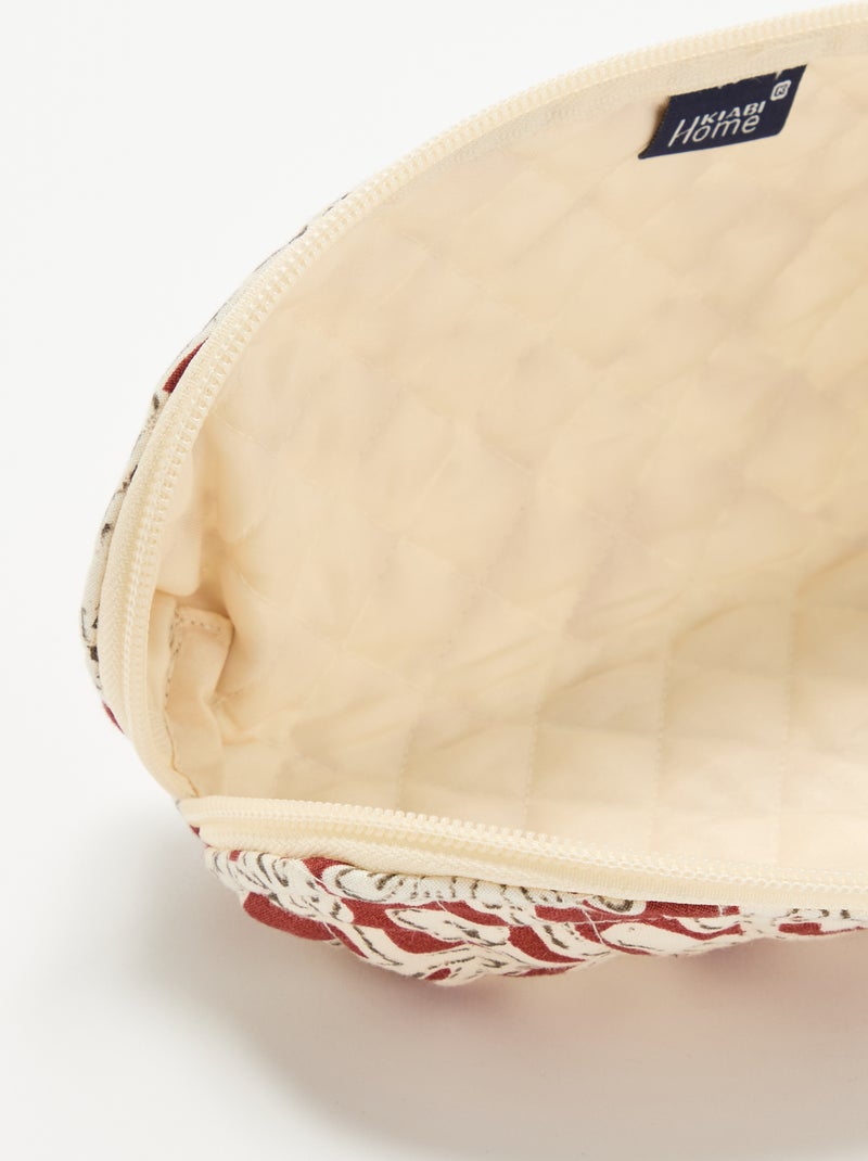Petite trousse en textile matelassé Rouge - Kiabi