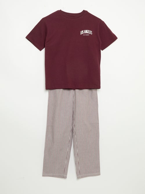 Pigiama 2 pezzi - T-shirt a maniche corte + pantaloni - Kiabi