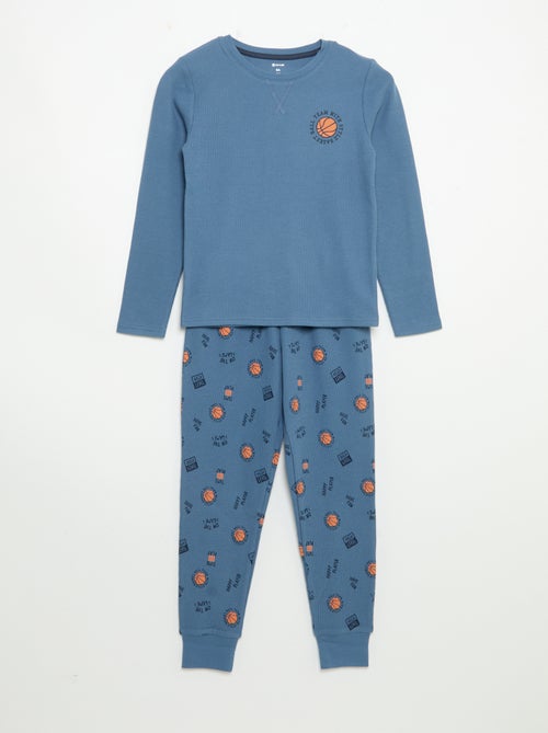 Pigiama 2 pezzi - T-shirt a maniche lunghe + pantaloni - Kiabi