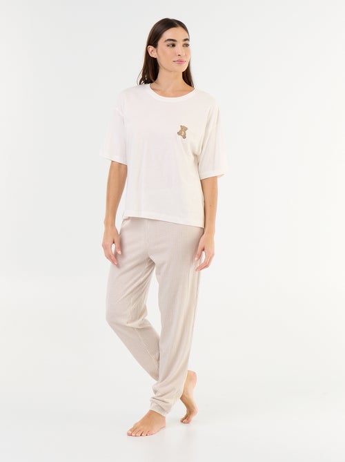 Pigiama 2 pezzi - t-shirt + pantaloni - Kiabi