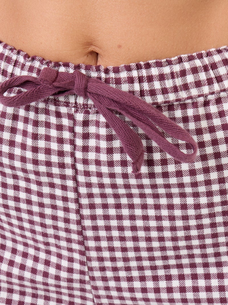 Pigiama camicia + pantaloni a fantasia - 2 pezzi Rosso - Kiabi