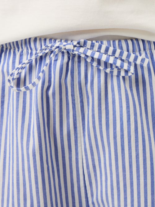 Pigiama completo t-shirt + pantaloni a righe - 2 pezzi - Kiabi