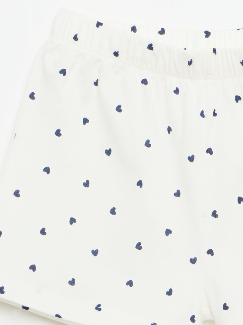 Pigiama corto canotta + pantaloncini - 2 pezzi Blu - Kiabi