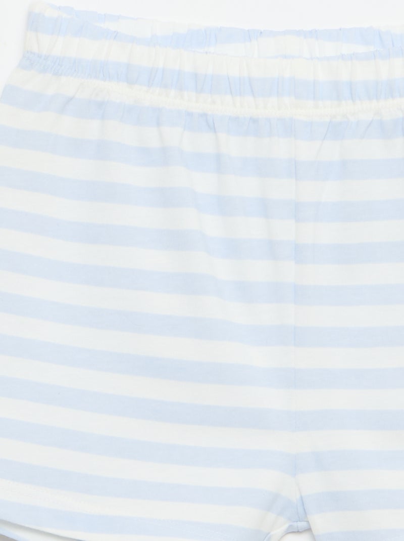 Pigiama corto canotta + pantaloncini - 2 pezzi Blu - Kiabi