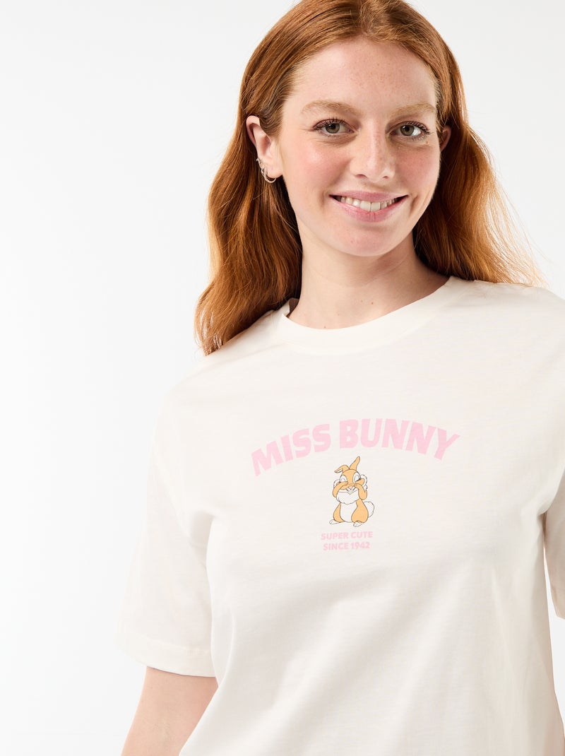 Pigiama corto 'Miss Bunny' - 2 pezzi Bianco - Kiabi