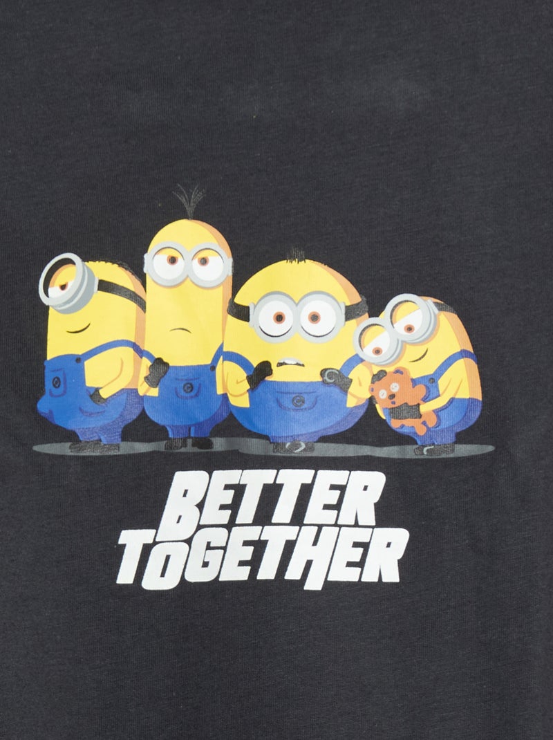 Pigiama corto t-shirt + pantaloncini 'Minions' - 2 pezzi Nero - Kiabi
