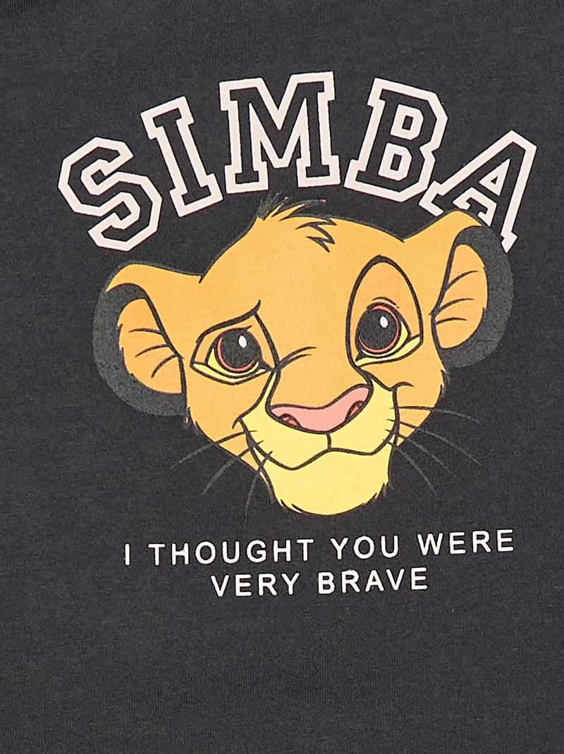 Pigiama corto + T-shirt "Simba" "Disney" Nero - Kiabi