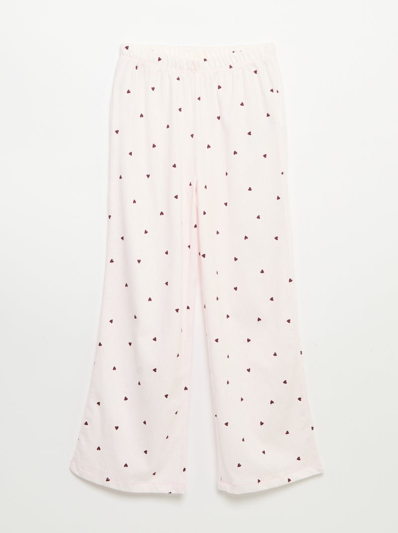 Pigiama 'Disney' in jersey - 2 pezzi: T-shirt a maniche lunghe + pantaloni Rosa - Kiabi