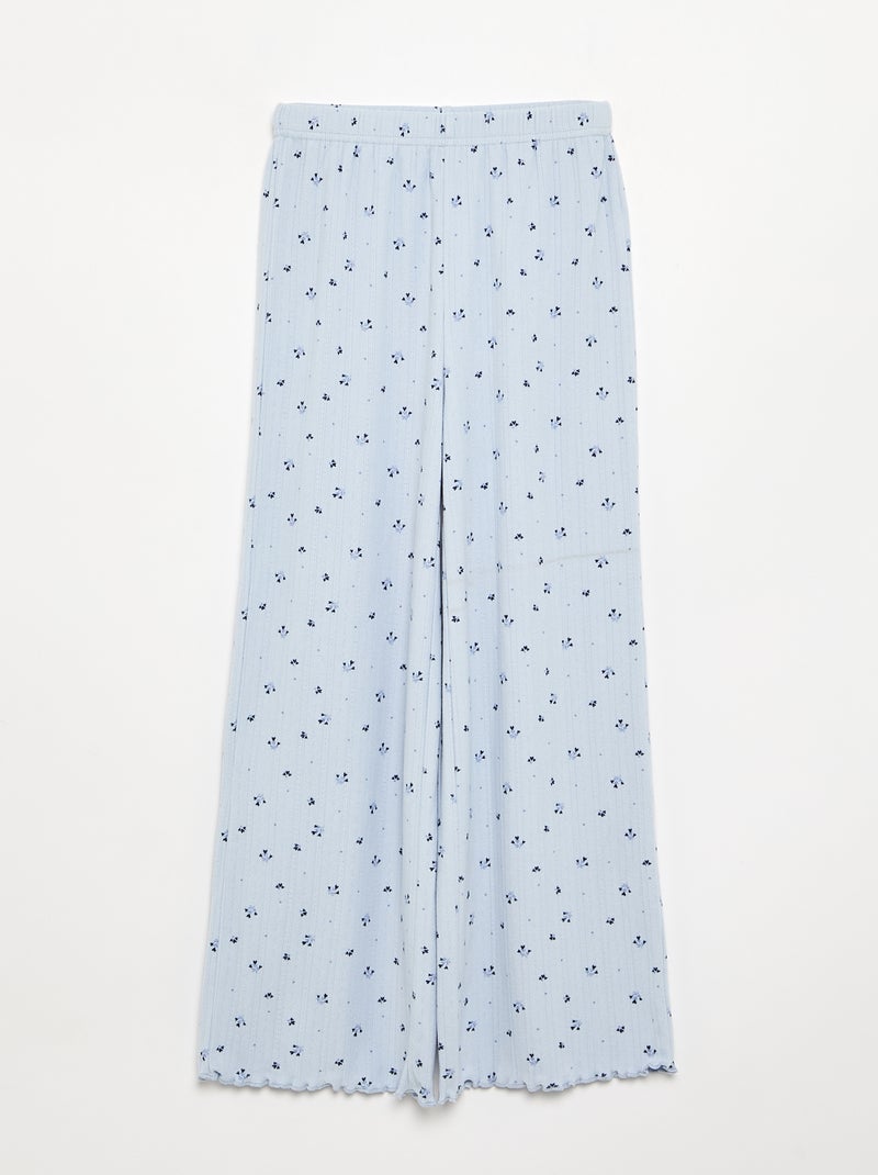 Pigiama due pezzi in maglia traforata Blu - Kiabi