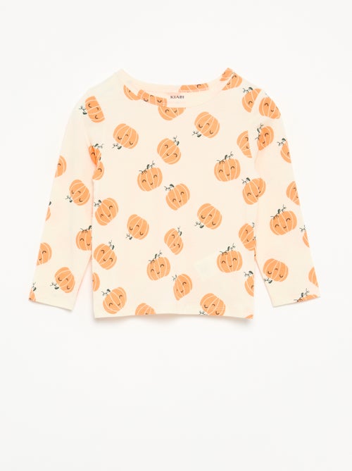 Pigiama "Halloween" 2 pezzi - T-shirt a maniche lunghe + pantaloni - Kiabi