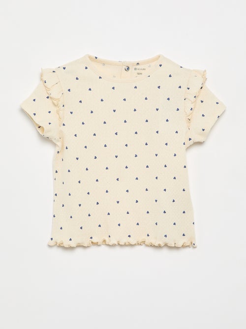 Pigiama in maglia pointelle t-shirt + shorts - 2 pezzi - Kiabi Pigiama in maglia pointelle t-shirt + shorts - 2 pezzi - Kiabi