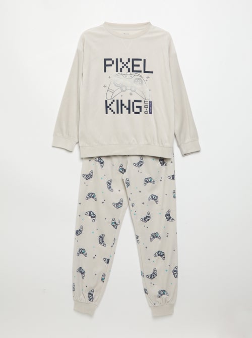 Pigiama in pile 2 pezzi - felpa + pantaloni - Kiabi