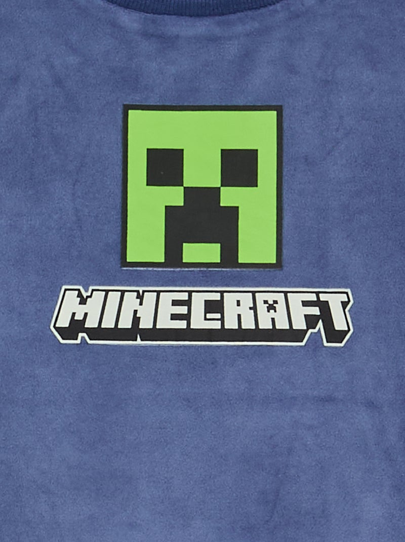 Pigiama in pile 'Minecraft' 2 pezzi - T-shirt a maniche lunghe + pantaloni Blu - Kiabi