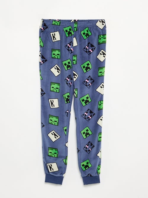 Pigiama in pile 'Minecraft' 2 pezzi - T-shirt a maniche lunghe + pantaloni - Kiabi