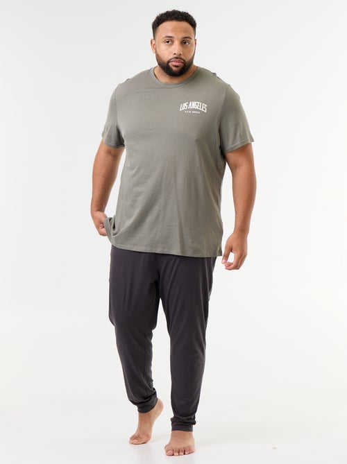 Pigiama lungo completo t-shirt + pantaloni - 2 pezzi - Kiabi