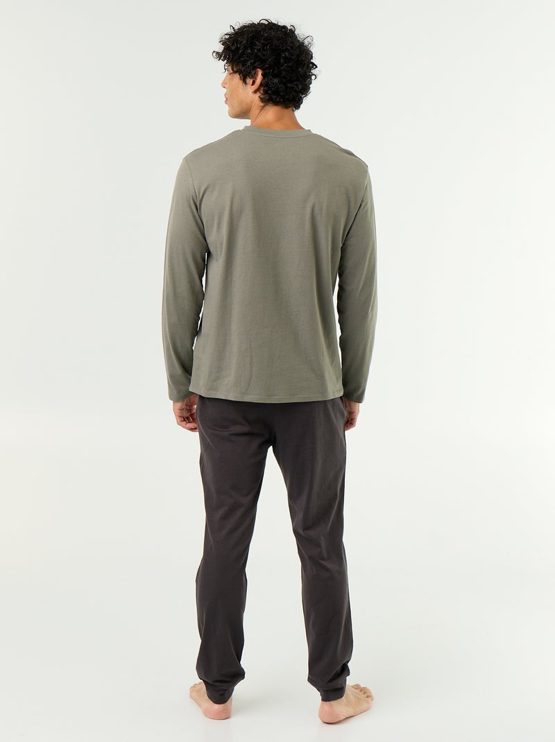 Pigiama lungo in jersey - 2 pezzi Verde - Kiabi