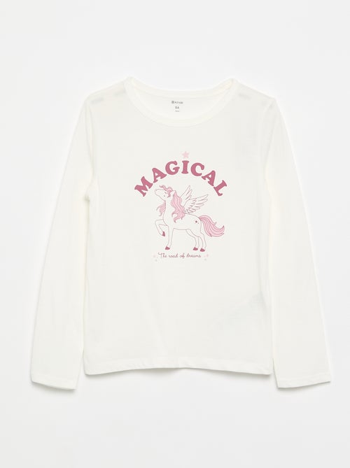 Pigiama lungo in jersey di cotone - 2 pezzi - Kiabi