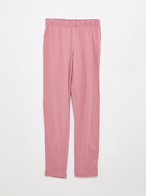 Pigiama lungo in jersey di cotone - 2 pezzi - Kiabi