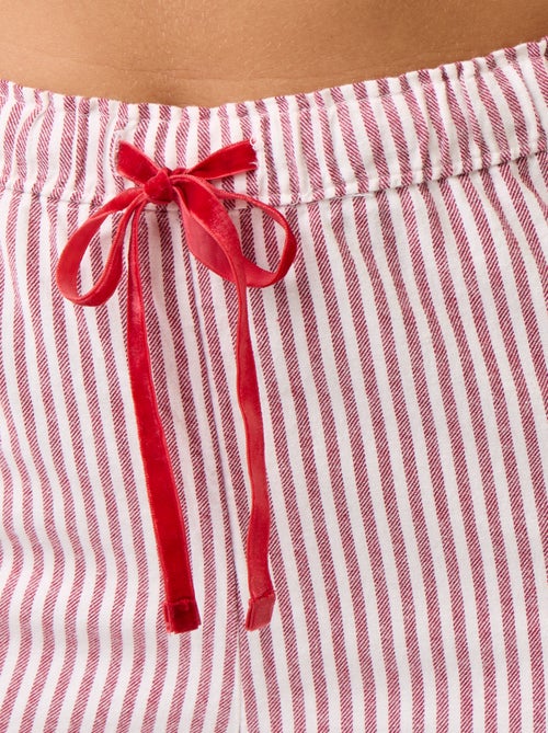 Pigiama lungo: maglia in felpa + pantaloni ampi - 2 pezzi - Kiabi