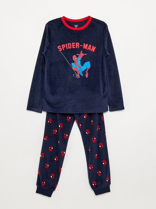 Pigiama lungo 'Spiderman' in pile - 2 pezzi - Kiabi