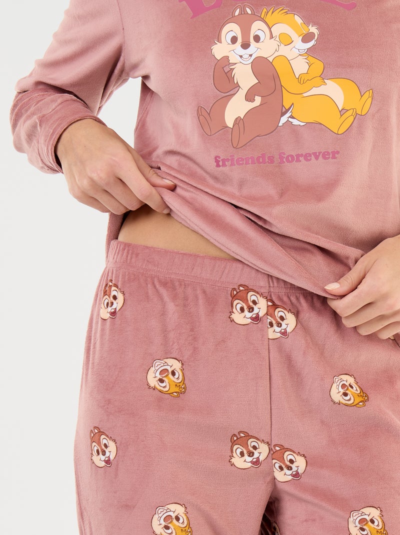 Pigiama lungo stampato 'Disney' - 2 pezzi Rosa - Kiabi